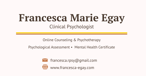 Francesca Egay, Clinical Psychologist in the Philippines